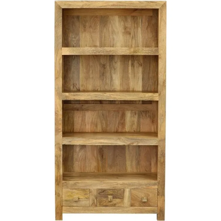 Bücherregal Hina 90x180x35 aus Mangoholz