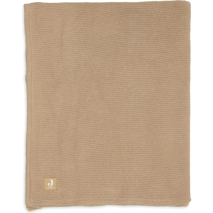 Jollein Babydecke - 75x100 cm - 2.0 TOG - Baumwollmischung & Fleece Futter - Für Babywiege & Kinderwagen - Oeko-Tex Zertifiziert - Basic Knit - Hazel