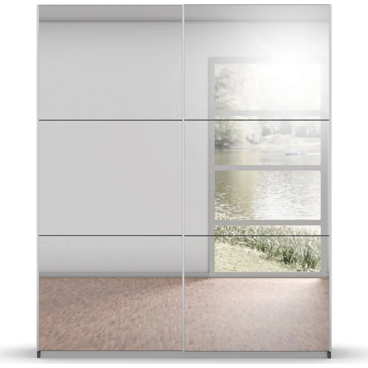rauch Schwebetürenschrank Kleiderschrank Schrank Garderobe REFLECT inkl. praktischer Innenausstattung mit 2 Stoffboxen MADE IN GERMANY – Bild 2