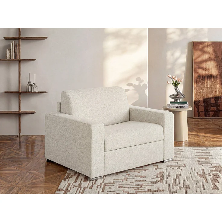 Vente-unique - CALITO - Schlafsessel - Metall - Stahl - Beige - 124 x 95 x 85 cm – Bild 2