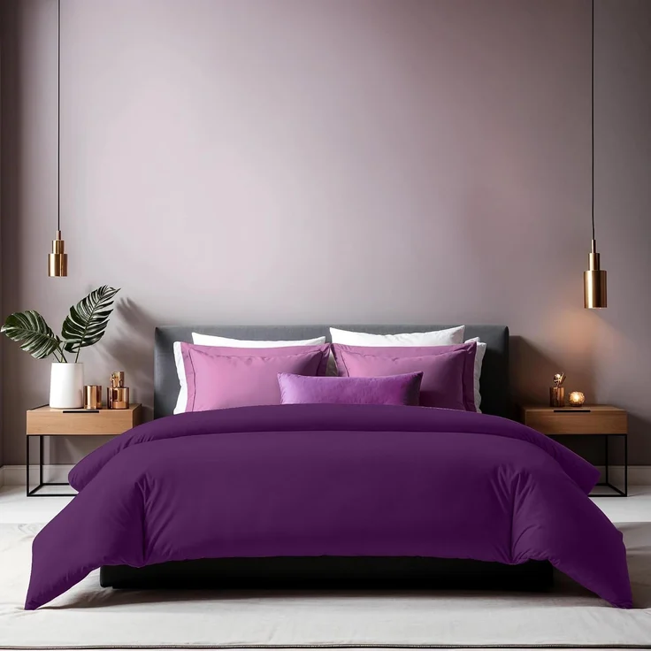L'essentiel Maison 'Tonne Viole - 43' Ranforce Doppelbettbezug (FR) (IT) (DE), Lila, 200 x 200 cm – Bild 2
