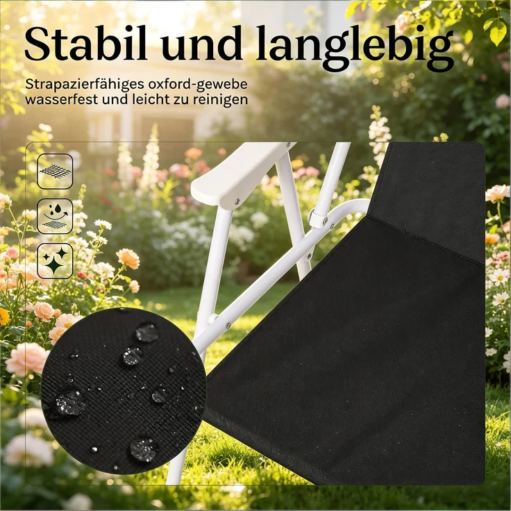 JARDJ Leichter Outdoor Stuhl,Gartenstuhl,Klappstuhl Camping (nur mit Stuhl) – Bild 4