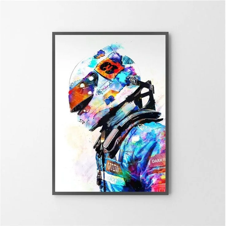 Poster Formel 1 Rennfahrer Helm · Deko Print ohne Rahmen - E / 60x90 cm – Bild 4