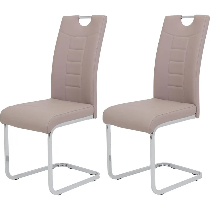 2er-Set Schwingstuhl 'RUBY S' Cappuccino braun