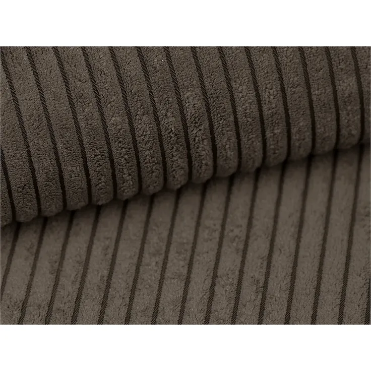 Vente-unique - AMELIA Sessel SamtStoff Braun - B 86 cm x H 85 cm x L 120 cm – Bild 5