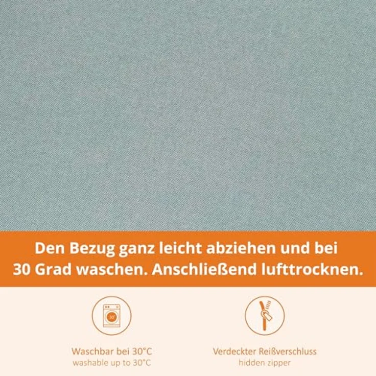 sleepling Bankauflage Bankkissen, Bezug abnehmbar, Anti-Rutsch Unterseite – Bild 5