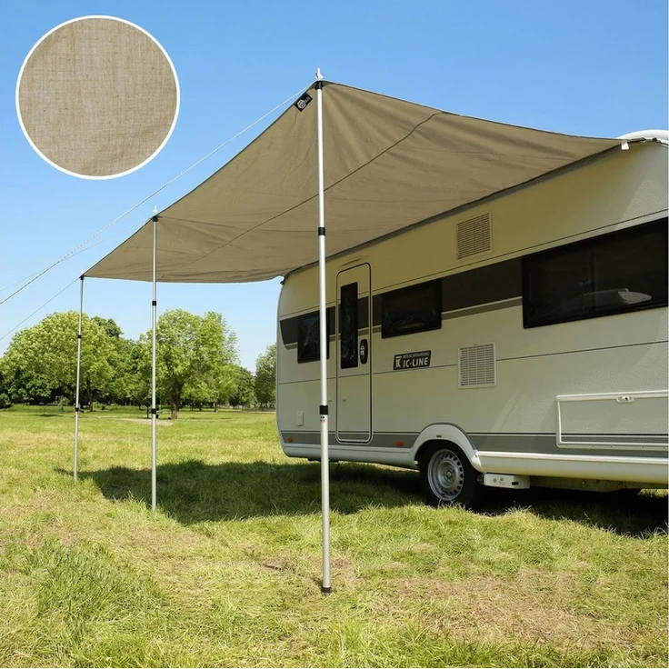 yourGEAR Sonnensegel your GEAR Caravan Tarp TC 450 x 240 - Wohnwagen Baumwoll-Sonnensegel – Bild 1