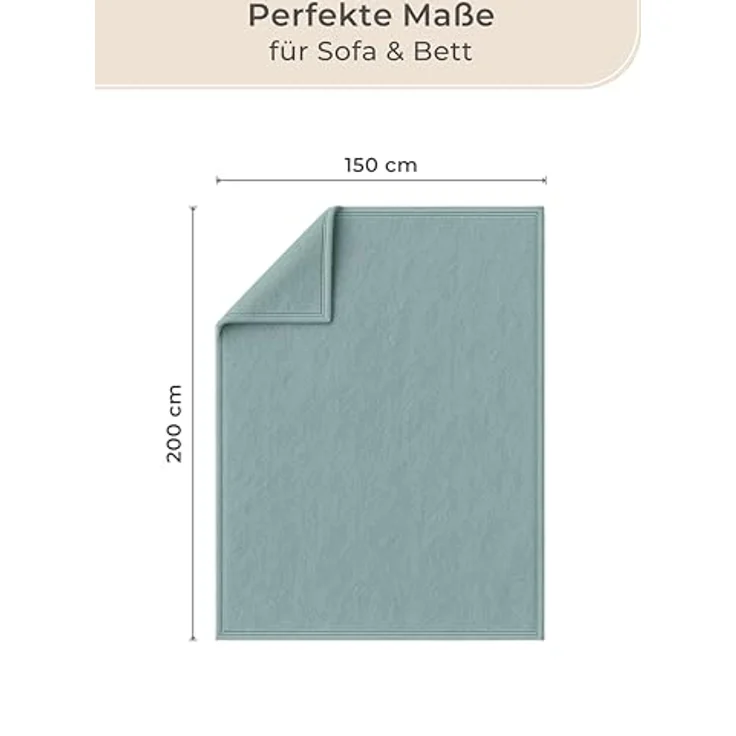 Wohndecke Wohndecke aus Baumwolle - Kuscheldecke, Baumwolldecke, Laynenburg, Decke als Sofa-decke, Couchdecke, Wolldecke aus Baumwollmix – Bild 5