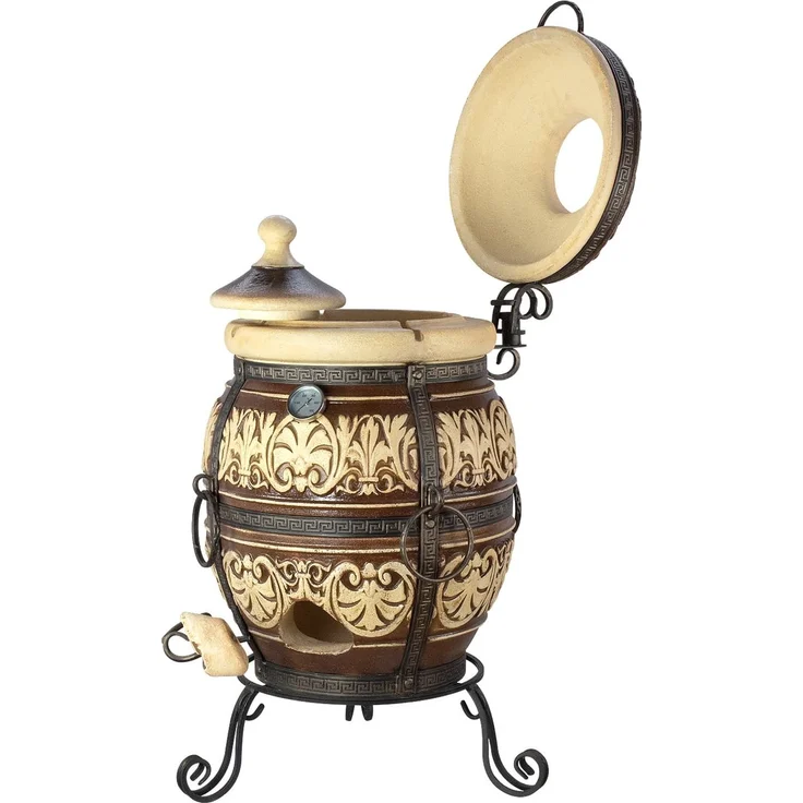 Tandoor Salam aus Schamott mit Zubehör Premium 9-teilig – Bild 5