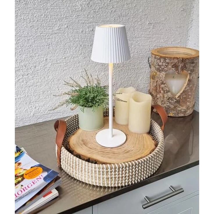 Coen Bakker Deco BV LED Außen-Tischleuchte Touch Tischlampe dimmbar mit Akku, In-/Outdoor, Touch-Funktion, LED fest verbaut, Kaltweiß, Warmweiß, Tageslichtweiß – Bild 3