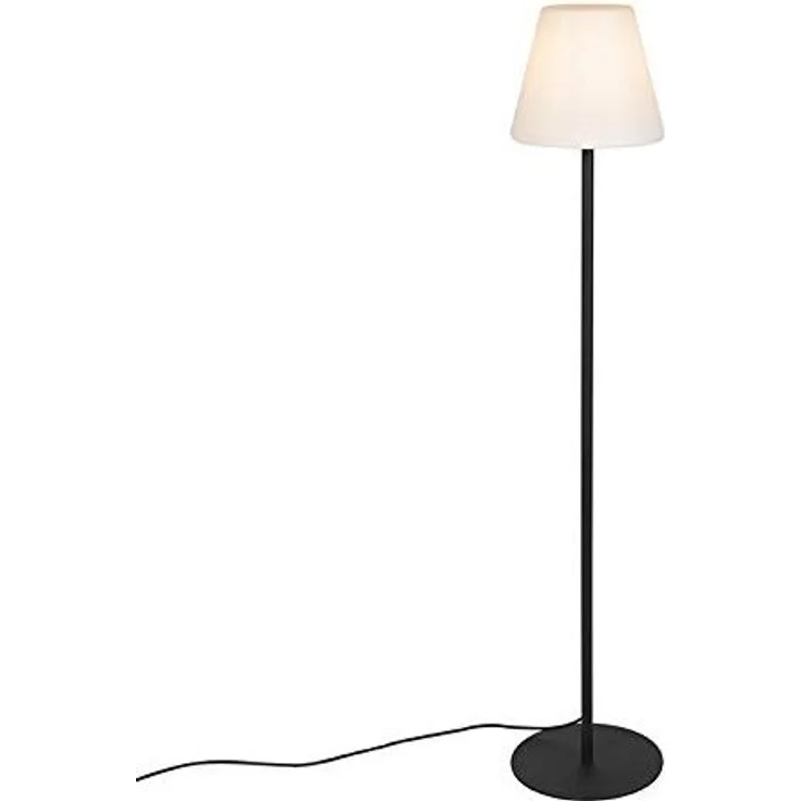 Qazqa Außen-Stehlampe Virginia fl, ohne Leuchtmittel, E27, Schwarz, Modern, Edelstahl, 1-flammig – Bild 1