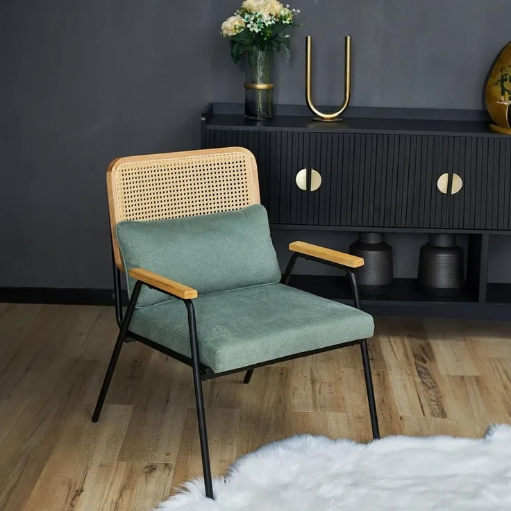 SVITA Loungesessel THEA, Loungestuhl,Holzdesign,Metallbeine,Braun