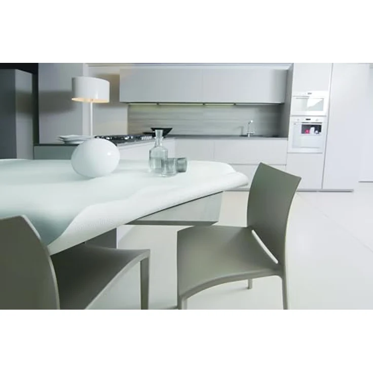GEMITEX Tischschoner Made in Italy rutschfest, stoßfest, doppelseitig, weiß/weiß, 140x180 cm, dekoriert und schützt Ihren Tisch vor Stößen, Kratzern und Flüssigkeiten, mit Overlock-Rand – Bild 2