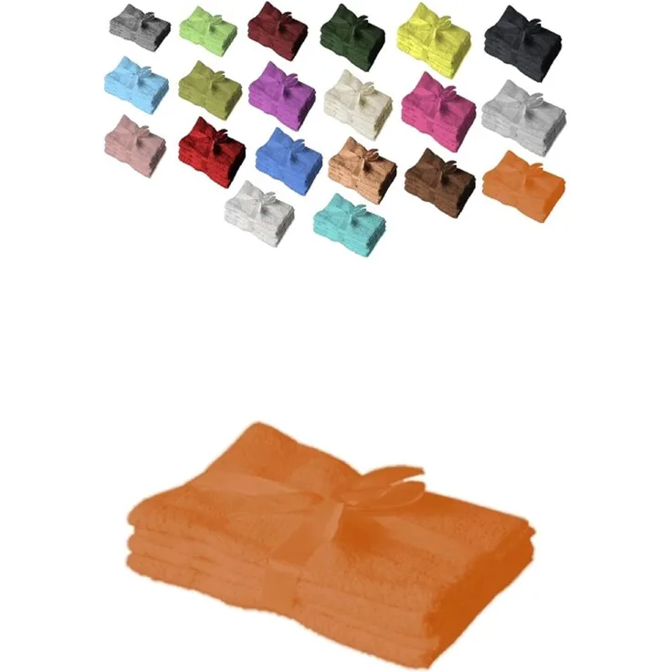 Gästehandtuch 4er Set 30 x 50 cm Terrakotta