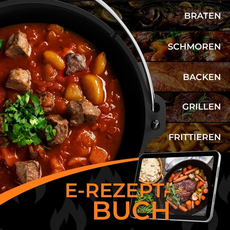 Dutch Oven Iron Taste 12L Deckelheber – Bild 6