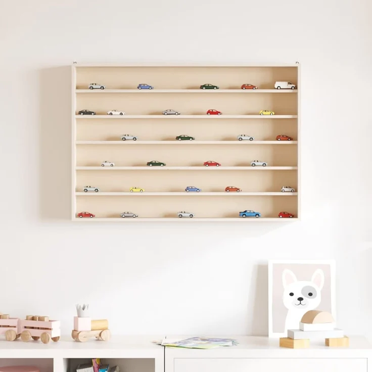 vidaXL Sammlervitrine aus Holz mit 6 Regalen 80x8,5x55 cm 4017383 – Bild 2