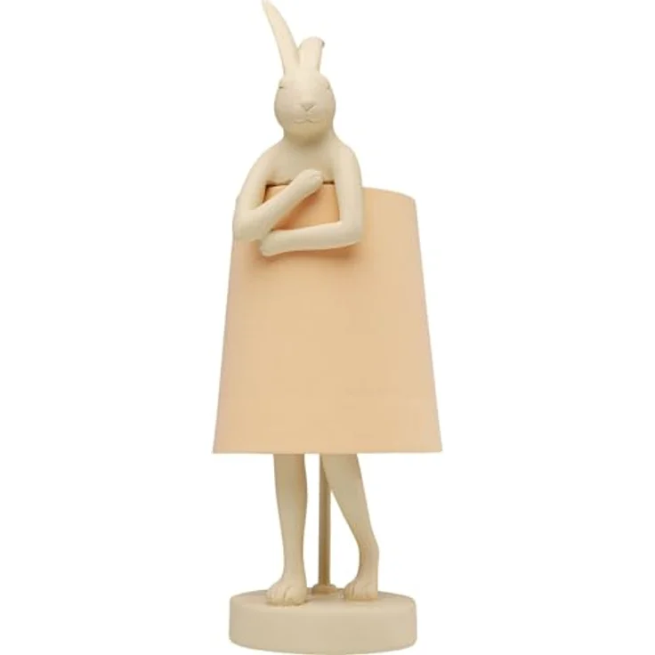 Kare Design Tischleuchte Animal Rabbit, Peach, Hasenleuchte, Tischlampe, Tiermotiv, Home Office, kein Leuchtmittel enthalten, 50 x 17 x 20 cm (H/B/T) – Bild 2
