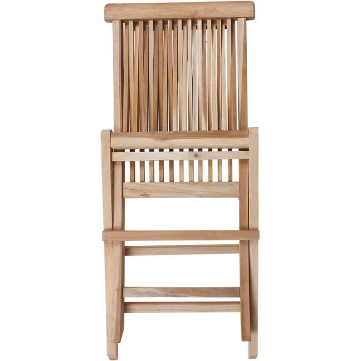 Spetebo Gartenstuhl Teak Klappstuhl natur - 90 x 50 cm (Stück, 1 St), klappbarer Gartenstuhl aus Teakholz – Bild 2