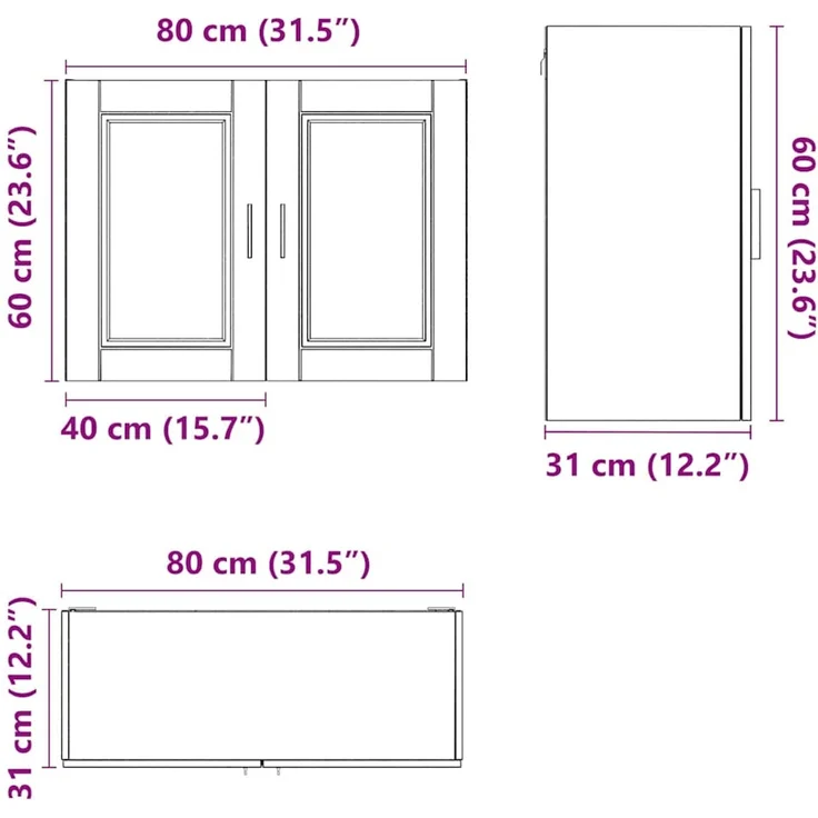 vidaXL Küchen-Hängeschrank Porto Räuchereiche Holzwerkstoff 854072 – Bild 12