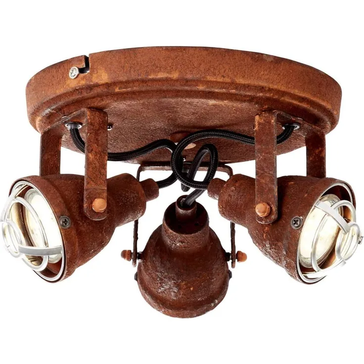 Brilliant Leuchten No. 26334-60 Deckenleuchte Bente Rost, Schwarz 3-flammig