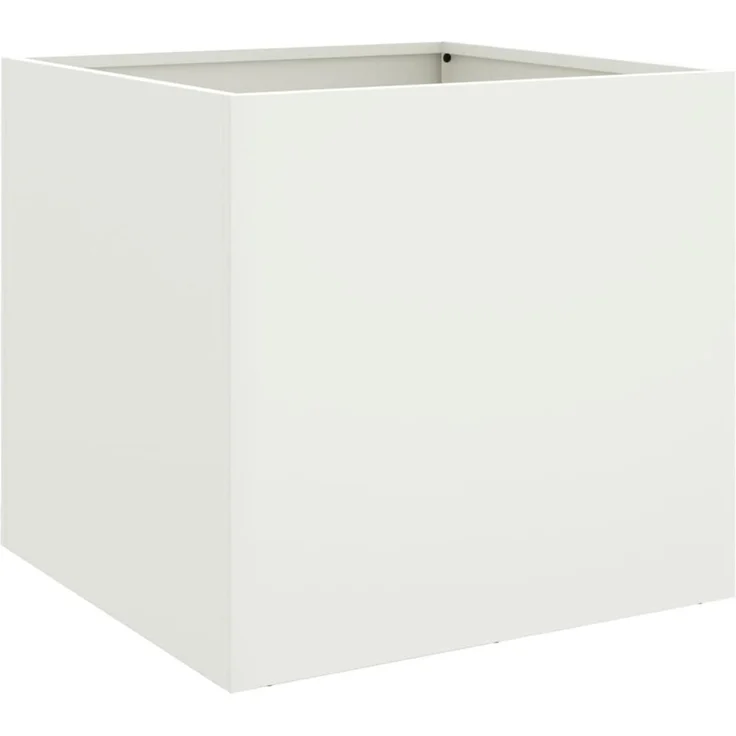 vidaXL Pflanzkübel Weiß 49x47x46 cm Stahl 841561 – Bild 1