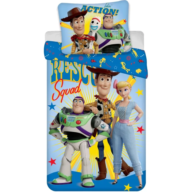 Disney Pixar Toy Story Kinder Bettwäsche Set 140x200 cm Baumwolle mit Reißverschluss