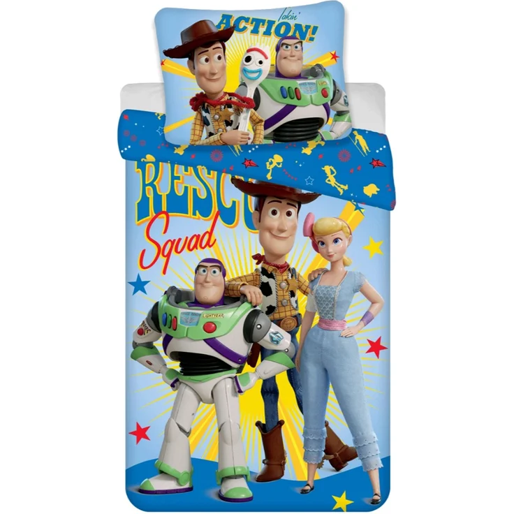 Disney Pixar Toy Story Kinder Bettwäsche Set 140x200 cm Baumwolle mit Reißverschluss – Bild 1