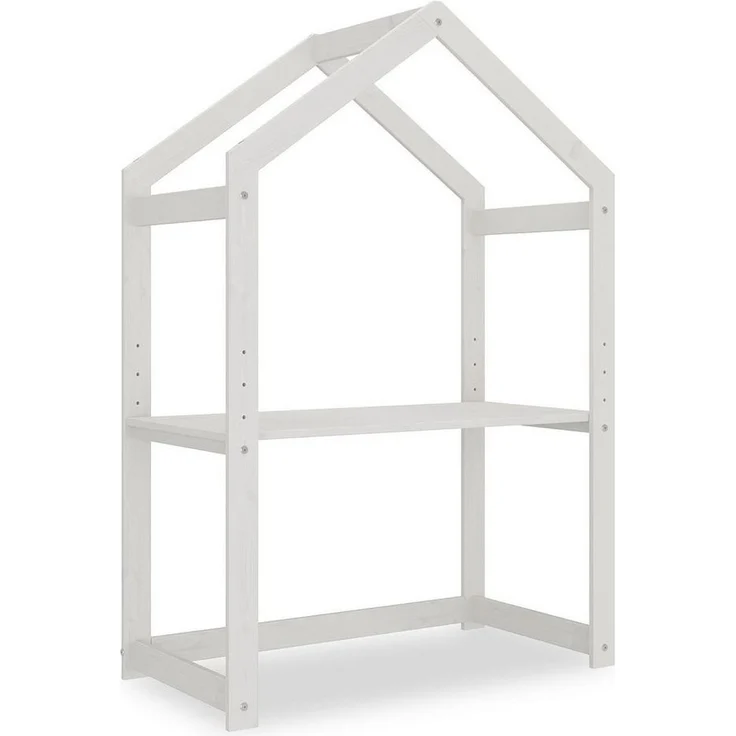 IDIMEX Kinderschreibtisch LIA, Kinder Basteltisch in Hausform, Maltisch höhenverstellbar skandi weiß – Bild 2