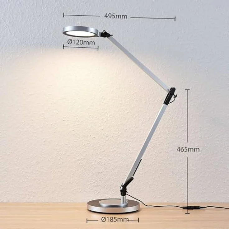 Lindby Rilana, LED Tischlampe dimmbar aus Metall für Arbeitszimmer & Büro – Bild 5