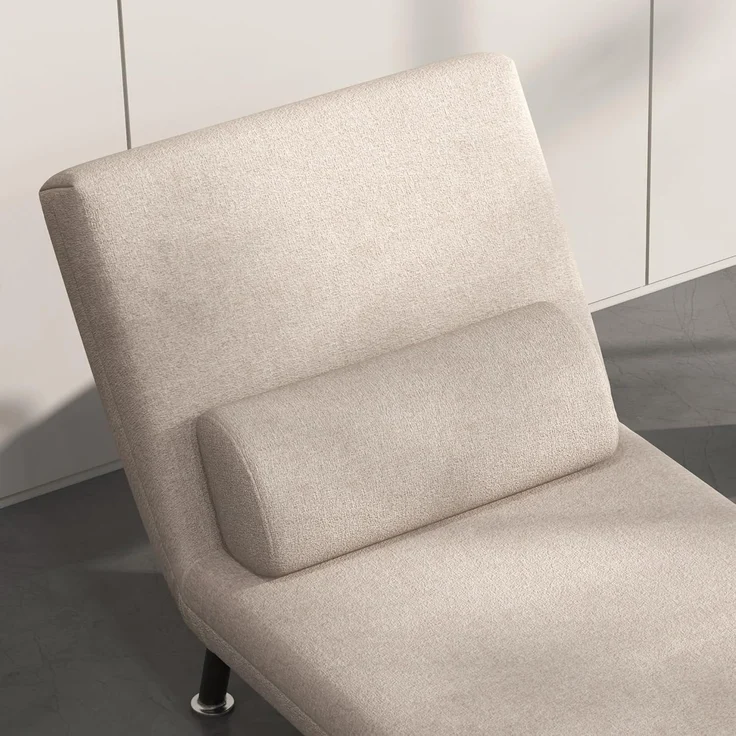 HOMCOM Sessel mit Bettfunktion, Rückenkissen (Klappbett mit Bettfunktion, 1-St, Schlafsessel), für Schlafzimmer, Beige, 75cm x 70cm x 75cm – Bild 9