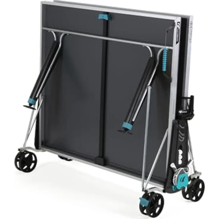 Cornilleau Outdoor Tischtennisplatte 400X, blendfreie Melaminharzplatte, DSI-Verriegelungsmechanismus, höhenverstellbare Füße, schwarz – Bild 4