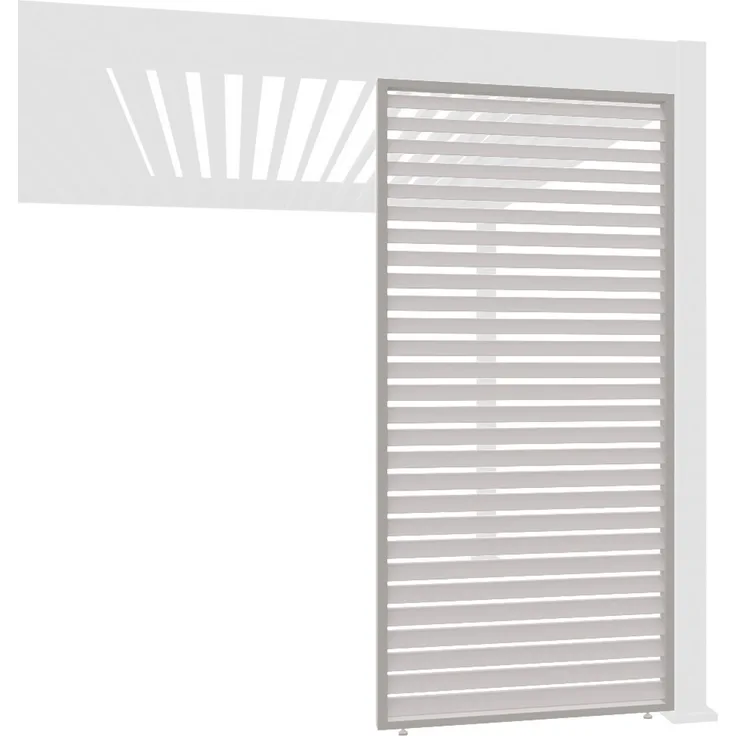 Weide Horizontale Lamellenwand für Weide Pergola | aus Aluminium | Ivory Sand