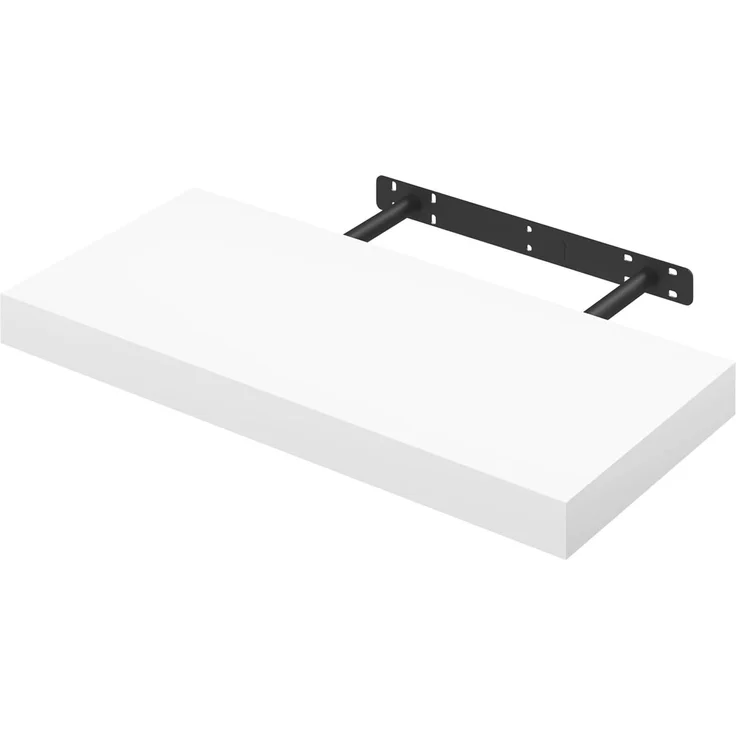 WOLTU Wandboard Wandregal CD DVD Regal Bücherregal Schweberegal Holz Board 50x22. 9x3. 8cm weiß für Büro, Wohnzimmer, Schlafzimmer, Küche RG9368ws – Bild 1