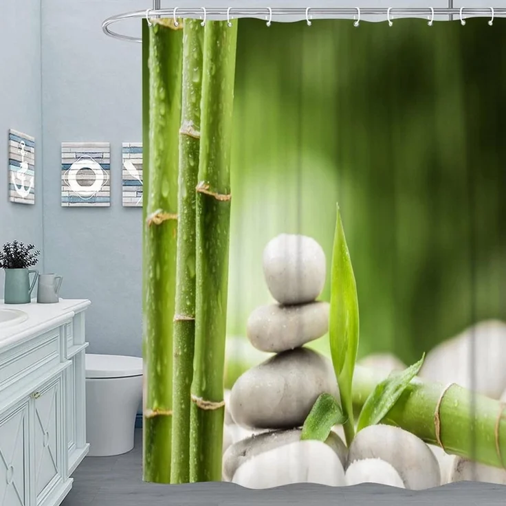 M&W DAS DESIGN Duschvorhang Shower curtains Anti schimmel Waschbar Duschvorhang ​​180x200 – Bild 1
