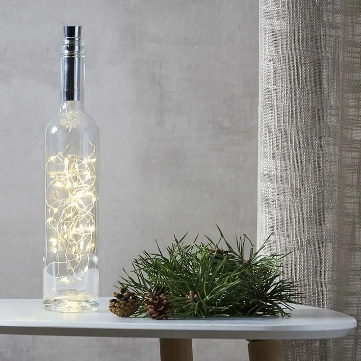 LED-Draht-Kette "Dew Drops", 40 warmweiße LED