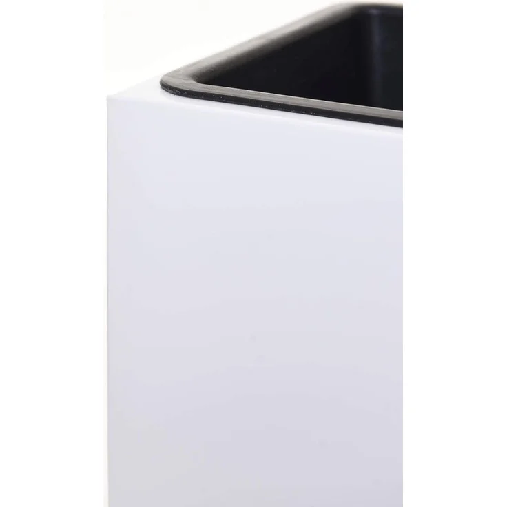 VIVANNO Pflanzkübel Blumenkübel Zink "Block", Weiß 24x24x65 cm (mit Einsatz) – Bild 2