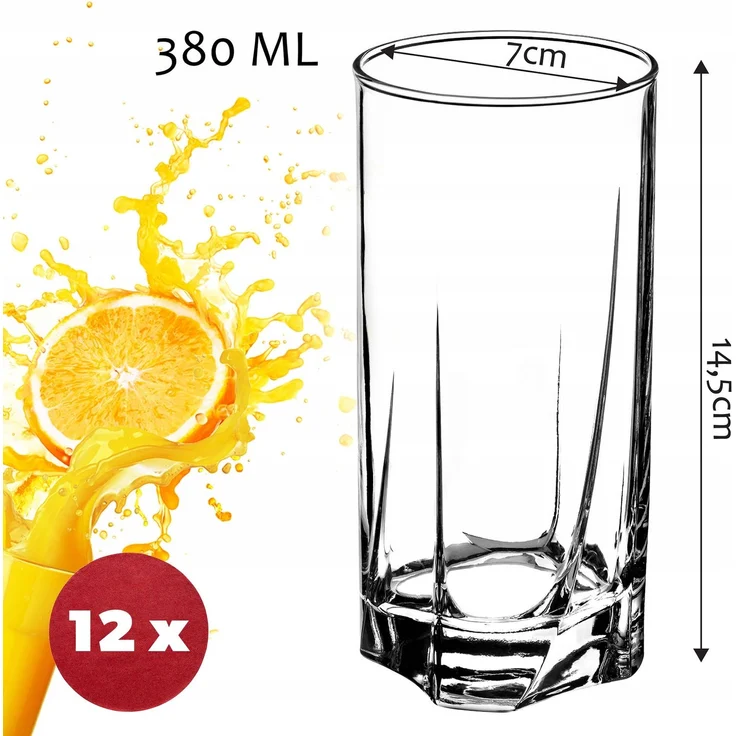 KADAX Gläser 380ml für Saftgetränke 12er Set – Bild 3