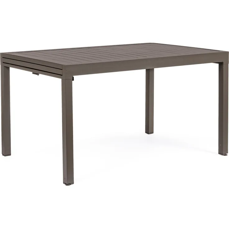 Gartenesstisch Pelagius aus Aluminium, ausziehbar und wetterfest, Coffee braun, für 8-10 Personen