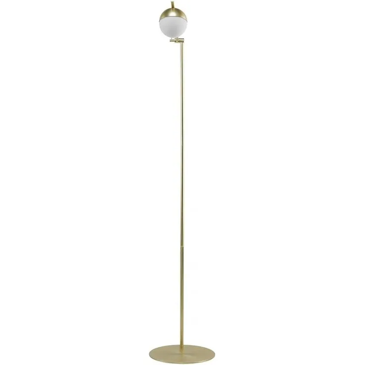 Nordlux Büro Standleuchten Contina Höhe 139, Gold, metallisch, weiß, Glas, Metall