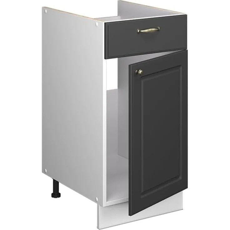 Unterschrank für Spüle/Kochfeld Fame-Line Anthrazit-Gold Landhaus 40 cm ohne Arbeitsplatte Vicco – Bild 6