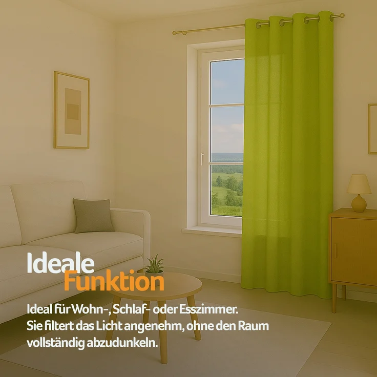 Bestlivings Blickdichte, Gardine mit Ösen, in vielen Größen und Farben Grün 140x245 cm – Bild 7