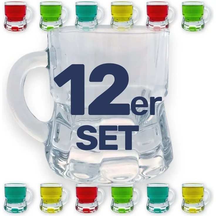 Gravidus Schnapsglas Schnapsglas Stamper Kurze Glas Henkel 2cl 12,24,48 Stk