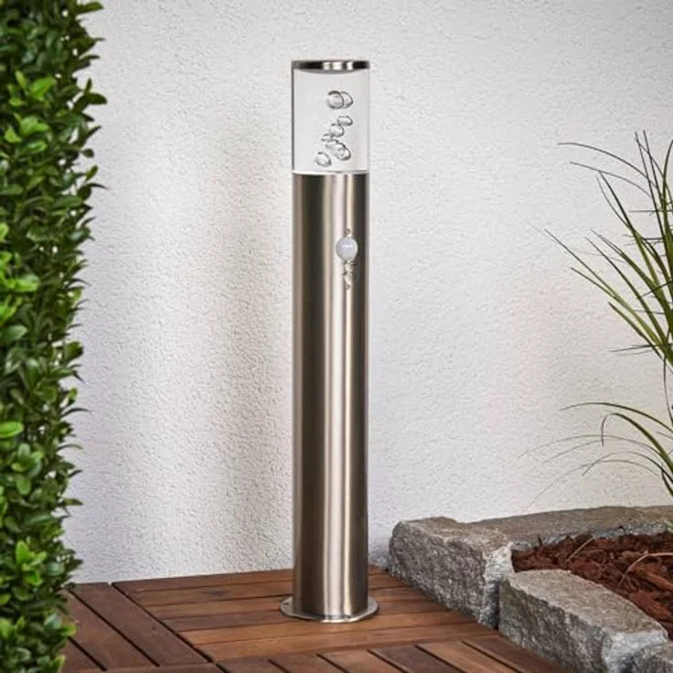 Lindby LED Außenleuchte Belen, Wegeleuchte mit Bewegungsmelder, spritzwassergeschützt, 1-flammig, ideal für Garten und Terrasse – Bild 4