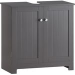 SoBuy BZR18-DG Waschbeckenunterschrank, MDF, Lackiert, Dunkelgrau, 60 x 60 x 58 cm