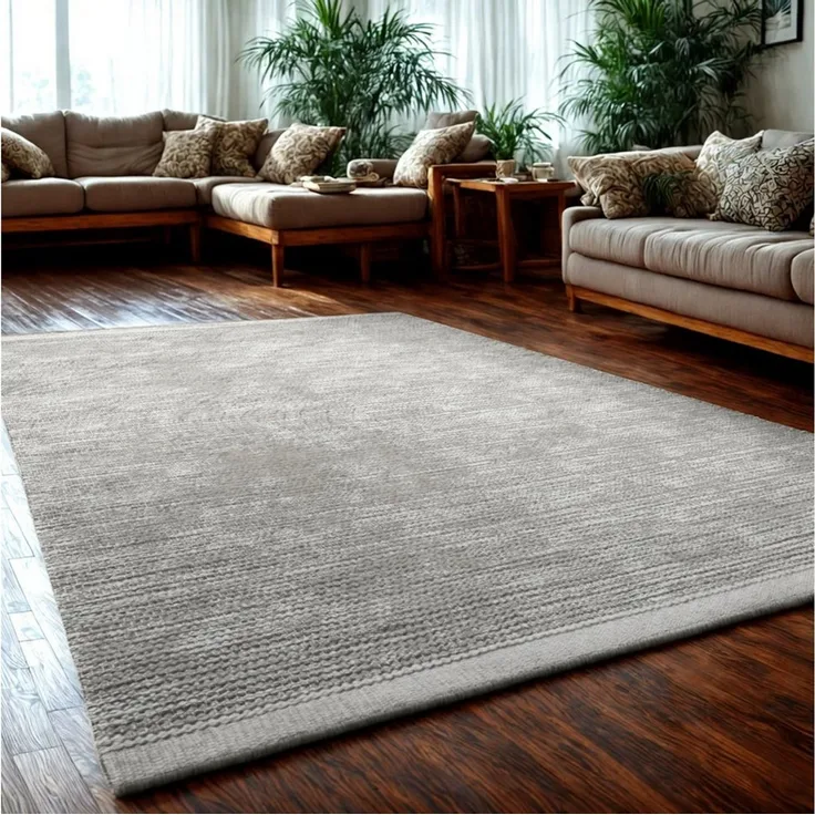 Wohnando Teppich MY-RUG WoolHeaven, Handgewebter Wollteppich, 90x60 cm, Rechteckig, Höhe: 10 mm, aus gewalkter Schurwolle, Wendbar, Naturprodukt