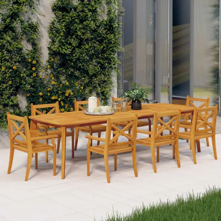 vidaXL Garten-Essstühle 8 Stk. Massivholz Akazie 3098662