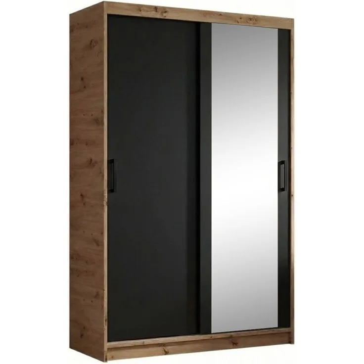Beautysofa Kleiderschrank HELA moderner Kleiderschrank mit Spiegel (Schiebetürenschrank mit Kleiderstange und Regalböden, Schrank für Schlafzimmer, Flur & Ankleidezimmer) wahlweise ohne oder mit Schubkasteneinsätzen