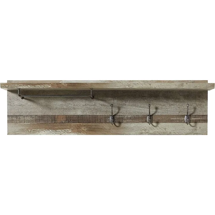 Wandgarderobe Garderobenpaneel BONANZA Driftwood Nachbildung