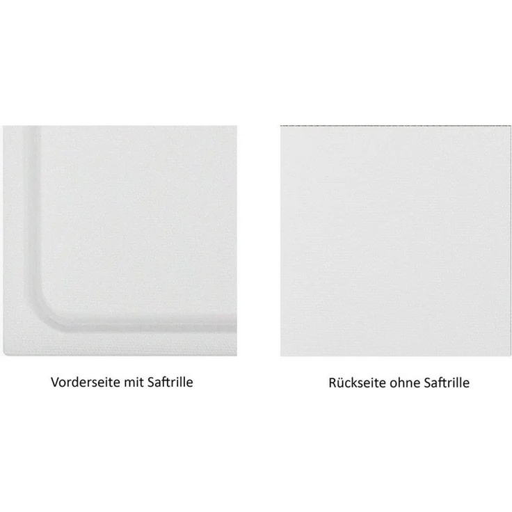 MUVELL Schneidebrett Kunststoff, Weiß, 45x30x2 cm, mit Saftrille, EXTRA dick, Kunststoff, (Stück, 1-St, Schneidebrett), messerschonend,Saftrille,Extra Dick – Bild 3