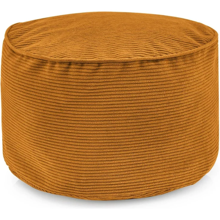 LUMALAND Comfort Line Pouf Feincord | softes Indoor Cord Sitzkissen - als Sitzsack Erwachsene oder Sitzsack Kinder | Hocker 25x45cm, 50L | 3in1 Bean Bag - kompakter Sitzpouf, Tischchen oder Fußschemel